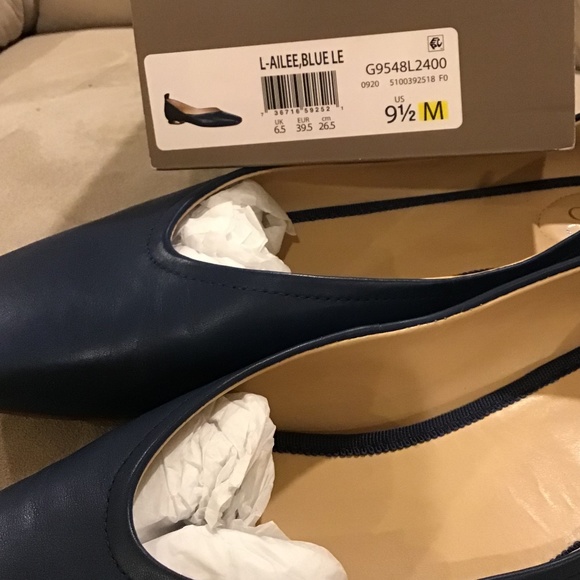 Franco Sarto Navy Blue leather Flat slip on Shoes Size 9 1/2 - Picture 5 of 5